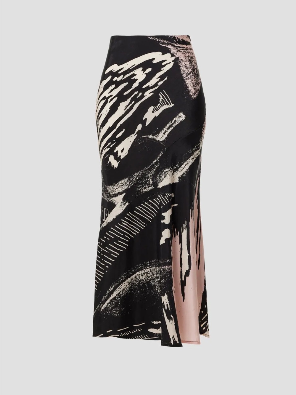 Lelaki Black and Blush Abstract Print Skirt XS
